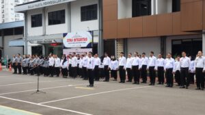 Apel Pagi Kanwil Kemenkum DK Jakarta, Pembina Ingatkan Percepatan Pelaporan Kinerja