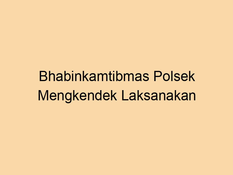 Bhabinkamtibmas Polsek Mengkendek Laksanakan Sambang Warga dan Edukasi Kamtibmas di Lembang Ke’pe’ Tinoring | NEWS TV Indonesia