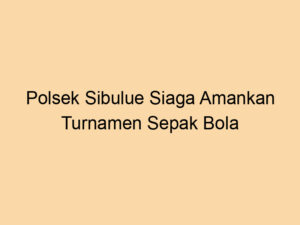 Polsek Sibulue Siaga Amankan Turnamen Sepak Bola Salaga Cup Di Desa Letta Tanah