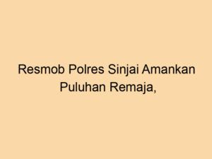 Resmob Polres Sinjai Amankan Puluhan Remaja, Senjata Tajam hingga Sabu Saat Patroli Malam di Bongki
