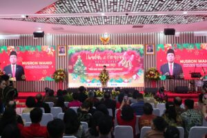 Buka Ibadah dan Perayaan Natal 2025 Kementerian ATR/BPN, Menteri Nusron: Jadikan Esensi Agama sebagai Spirit Bekerja