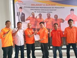DPW Partai Gerakan Rakyat Sumut Konsolidasikan Kekuatan, Serahkan SK DPD Kota Padangsidimpuan
