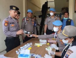 Polres Tanah Karo Cek Urine Dadakan100 Persen Hasilnya Bebas Narkoba