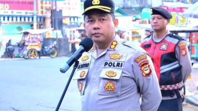 Wakapolrestabes Makassar Pimpin Apel Pengamanan Jalan Sehat PSI di Pantai Losari