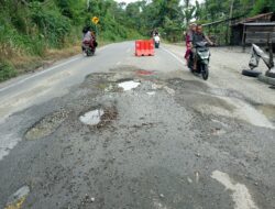 Jalan Raya Berlubang Di Siabu Telah Memakan 4 Korban Jiwa