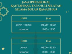 Kantor Pertanahan Kabupaten Tapanuli Selatan Sesuaikan Jam Layanan Selama Ramadhan 1447 H