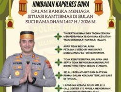 Ciptakan Ramadan Aman dan Kondusif, Kapolres Gowa Sampaikan Imbauan Kamtibmas