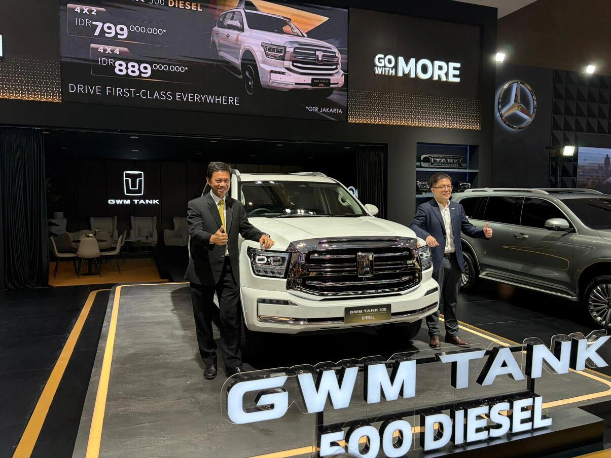 GWM Tank 500 Diesel Resmi Rilis di IIMS 2026, Harga Mulai Rp799 Juta! GWM Tank 500 Diesel Resmi Rilis di IIMS 2026, Harga Mulai Rp799 Juta!