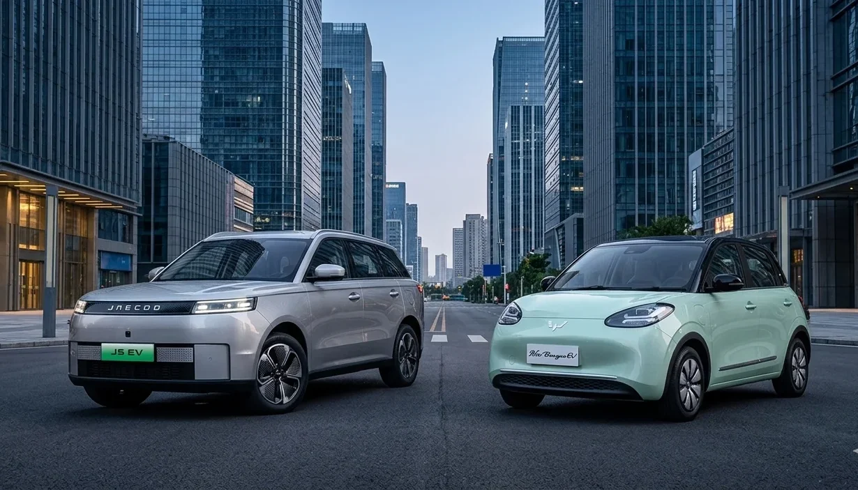 Perbandingan Jaecoo J5 EV dan Wuling BinguoEV 2026 - Moladin
