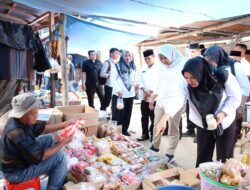 Wabup Madina Belanja Sembari Pantau Harga Di Pasar Laru