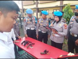 Tertib Administrasi, Polres Gowa Gelar Pemeriksaan Senpi dan Kartu Izin Personel