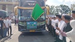 Pemkab Madina Lepas Keberangkatan JCH 2026 Dari Mesjid Agung Nur Ala Nur