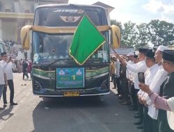 Pemkab Madina Lepas Keberangkatan JCH 2026 Dari Mesjid Agung Nur Ala Nur