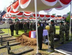 Asrenum Panglima TNI Pimpin Pemakaman Prajurit Gugur di Lebanon Almarhum Kopda Farizal Rhomadhon