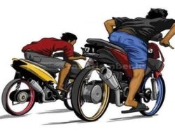 Heboh..! Warga Sleman Sweeping Kendaraan Knalpot Brong