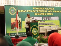 Kakanwil BPN Sumut Tekankan Sinergi Strategis PPAT–ATR/BPN pada Seminar Upgrading IPPAT di Medan