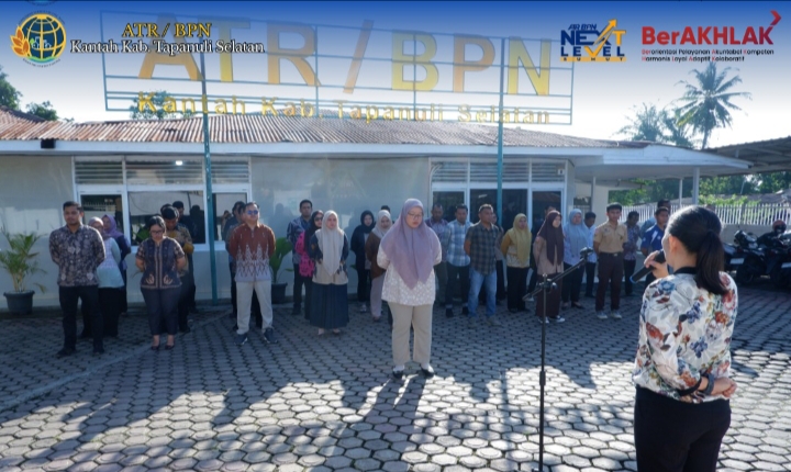 Dorong Pelayanan Prima, Kantor Pertanahan Tapsel Konsisten Gelar Apel Pagi | Newstv Indonesia