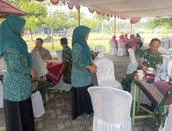 Ikut Sukseskan TMMD Kodim Kulon Progo, Ibu-ibu PKK Sidorejo dan Persit Kolaborasi Bantu Satgas TMMD