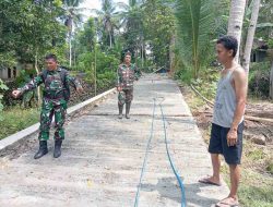 Setelah Digempur TNI dan Warga Jalan Cor Blok di Padukuhan Senden Pekerjaannya Selesai