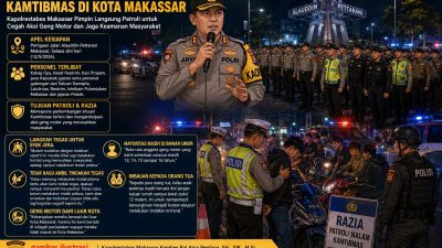 Genk Motor Meresahkan, Kapolrestabes Makassar Turun Langsung Pimpin Patroli, Guna Mengantisipasi Gangguan Kamtibmas di Malam Hari | Newstv Indonesia