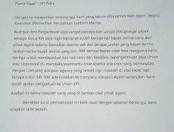 Diduga Belum Bayar Upah ABK Kapal, PT Jakarta Konsultan Marine Dilaporkan ke Polisi | Newstv Indonesia Diduga Belum Bayar Upah ABK Kapal, PT Jakarta Konsultan Marine Dilaporkan ke Polisi | Newstv Indonesia