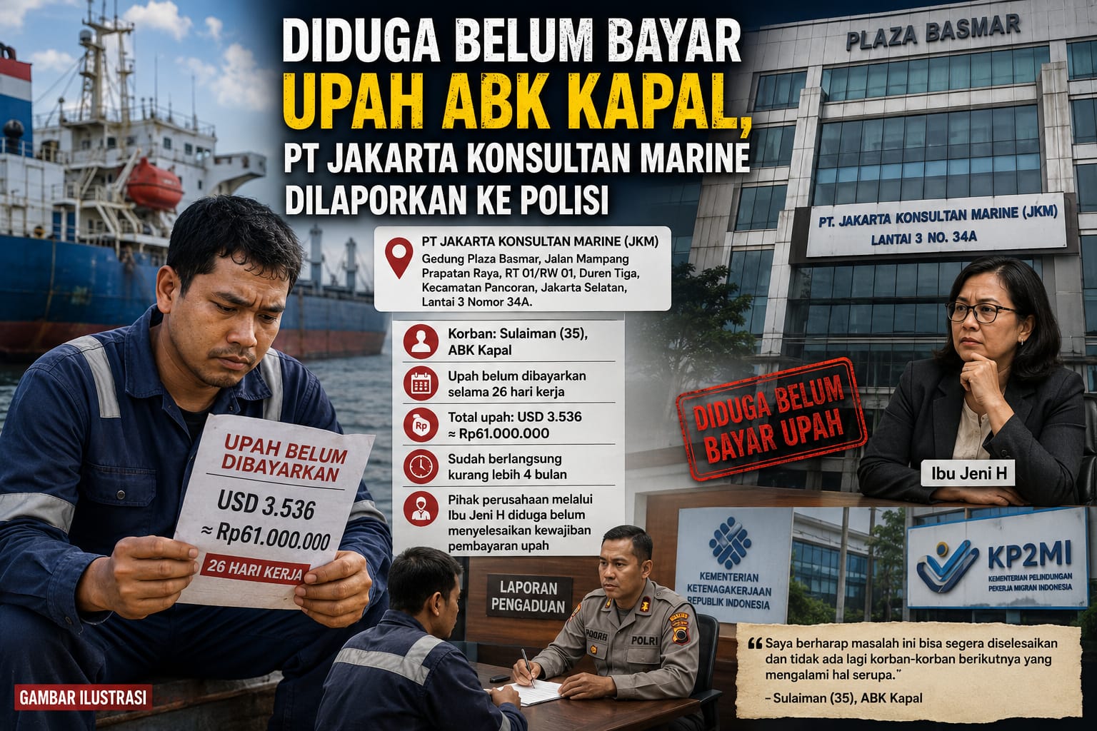 Diduga Belum Bayar Upah ABK Kapal, PT Jakarta Konsultan Marine Dilaporkan ke Polisi | Newstv Indonesia