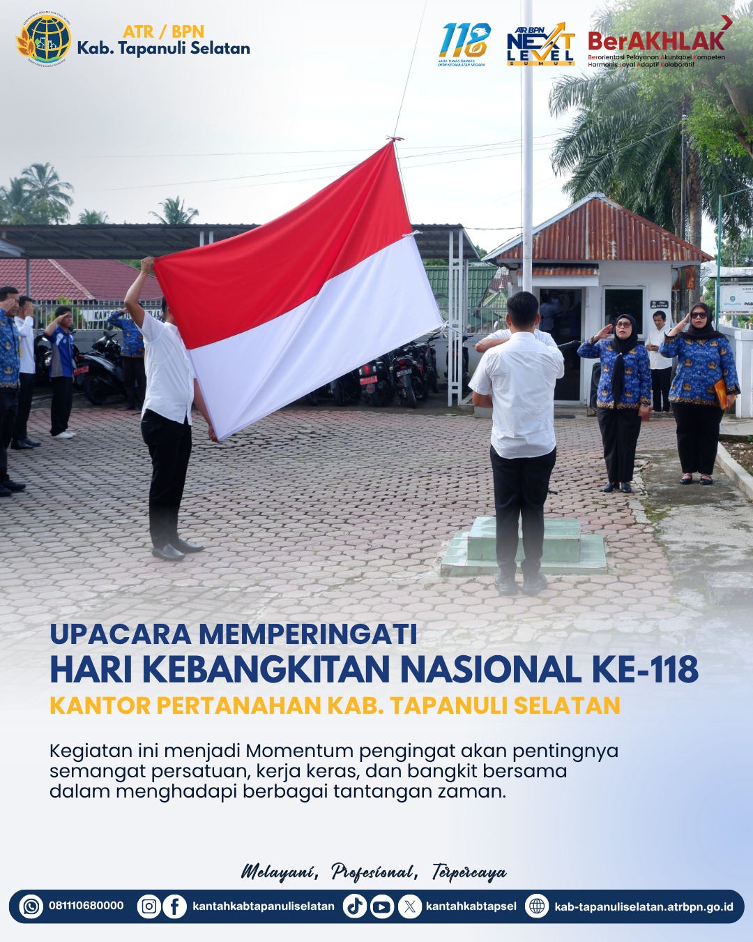 Upacara Harkitnas Ke-118 Tahun 2026: Kantor Pertanahan Kabupaten Tapanuli Selatan Teguhkan Semangat Persatuan dan Pelayanan Prima untuk Indonesia Maju | Newstv Indonesia