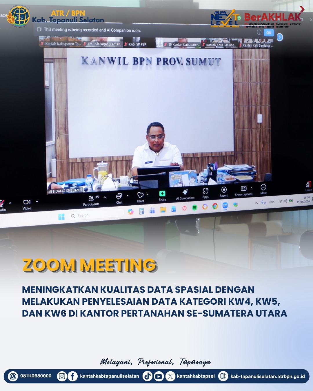 Kantor Pertanahan Tapanuli Selatan Perkuat Validasi Data Spasial, Dorong Modernisasi Layanan Pertanahan Nasional | Newstv Indonesia