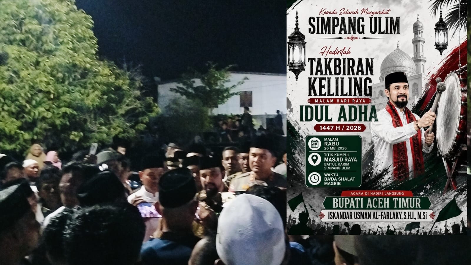 Meriah! Ribuan Warga Aceh Timur Antusias Ikuti Pawai Takbir Idul Adha 1447 H yang Dilepas Bupati Al-Farlaky | Newstv Indonesia