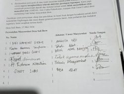 Selamatkan Hutan dan Sumber Air,Warga Desa Sale Baru Madina Teken Petisi Tolak Kehadiran PT SPMB