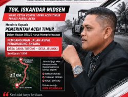 DPRK Aceh Timur Desak Pemkab Prioritaskan Jalan Dama Tutong–Jeungki Lewat Dana Otsus  ‎