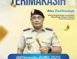 Kepala Kantah Padangsidimpuan: Terima Kasih atas Pengabdian Sri Pranoto untuk Kemajuan Pertanahan Sumatera Utara