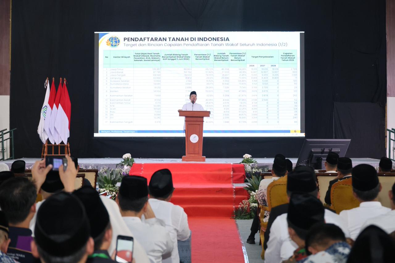 Meningkat 206%, Menteri Nusron Apresiasi Peran Nazir dalam Percepatan Sertipikasi Tanah Wakaf | Newstv Indonesia