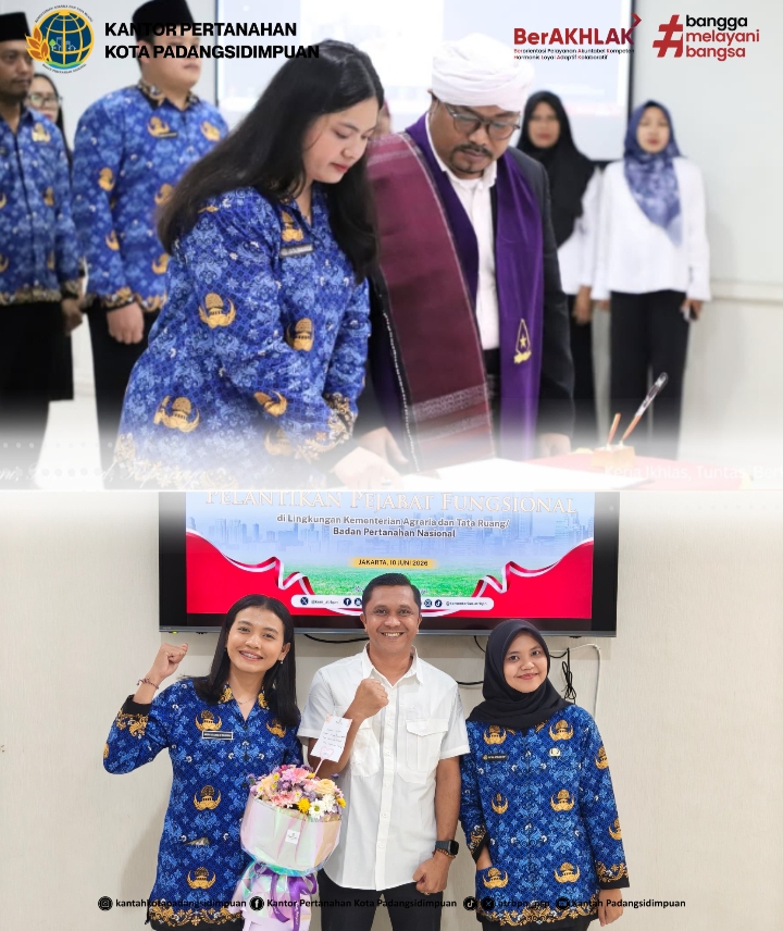 Resmi Menjadi PNS, Tiga Pegawai Kantah Padangsidimpuan Siap Perkuat Pelayanan Pertanahan yang Profesional dan Modern | Newstv Indonesia