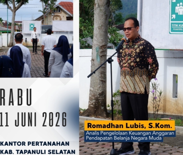 Kantor Pertanahan Tapanuli Selatan Gelar Apel Pagi, Perkuat Disiplin dan Profesionalisme Pelayanan Publik | Newstv Indonesia