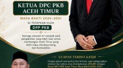 Estafet Kepemimpinan PKB Aceh Timur: Zulmi Resmi Ditetapkan sebagai Ketua Baru, Iskandar Sampaikan Pesan Persatuan