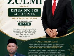 Estafet Kepemimpinan PKB Aceh Timur: Zulmi Resmi Ditetapkan sebagai Ketua Baru, Iskandar Sampaikan Pesan Persatuan