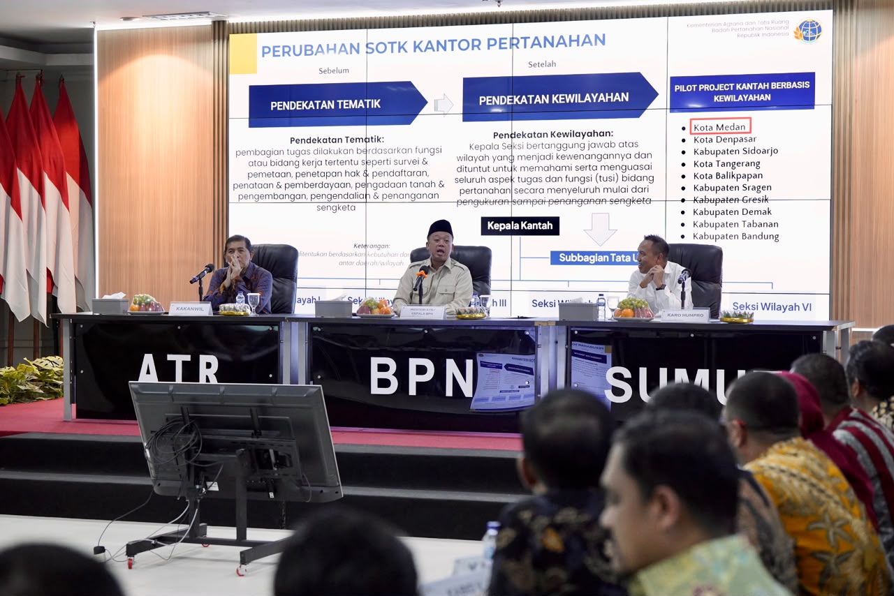 Pengarahan di Kanwil BPN Provinsi Sumatera Utara, Menteri Nusron Minta Jajaran Utamakan Kemudahan Layanan bagi Masyarakat | Newstv Indonesia