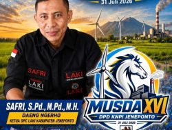 Ketua Umum DPC LAKI Kabupaten Jeneponto SAFRI, S.Pd., M.Pd., M.H. Daeng Ngerho Ucapkan Selamat kepada Abdul Fajar M atas Terpilihnya sebagai Ketua DPD II KNPI Jeneponto