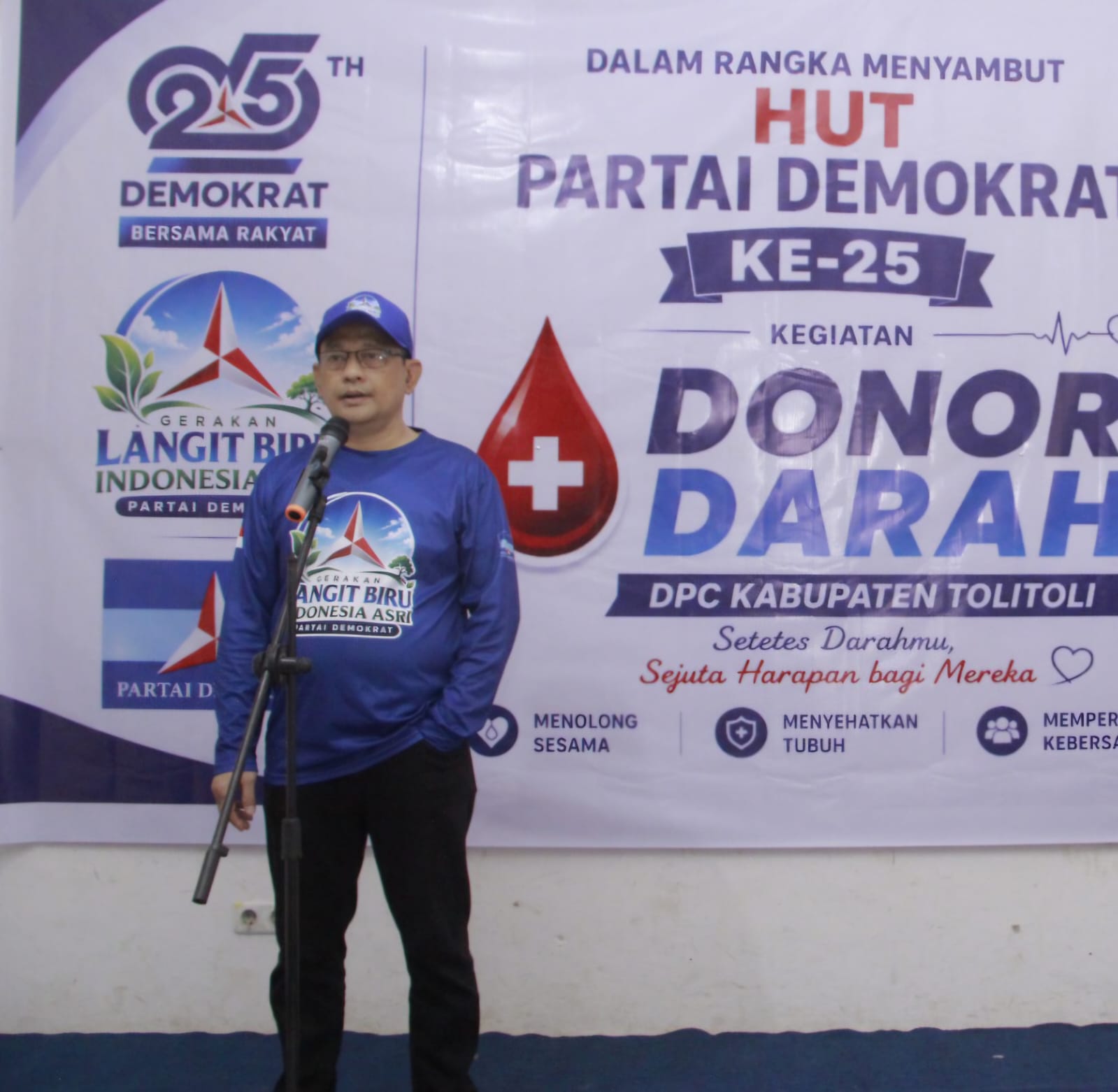 GERAKAN LANGIT BIRU INDONESIA ASRI, DPC Demokrat Tolitoli Gelar Bakti Sosial Donor Darah | Newstv Indonesia