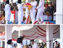 Wakil Bupati Jeneponto Pimpin Upacara Penurunan Bendera HUT ke-81 Kemerdekaan RI