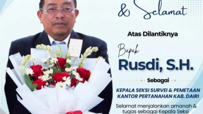 Dari Tapanuli Selatan ke Dairi, Rusdi, S.H. Emban Amanah Baru di Bidang Survei dan Pemetaan | Newstv Indonesia