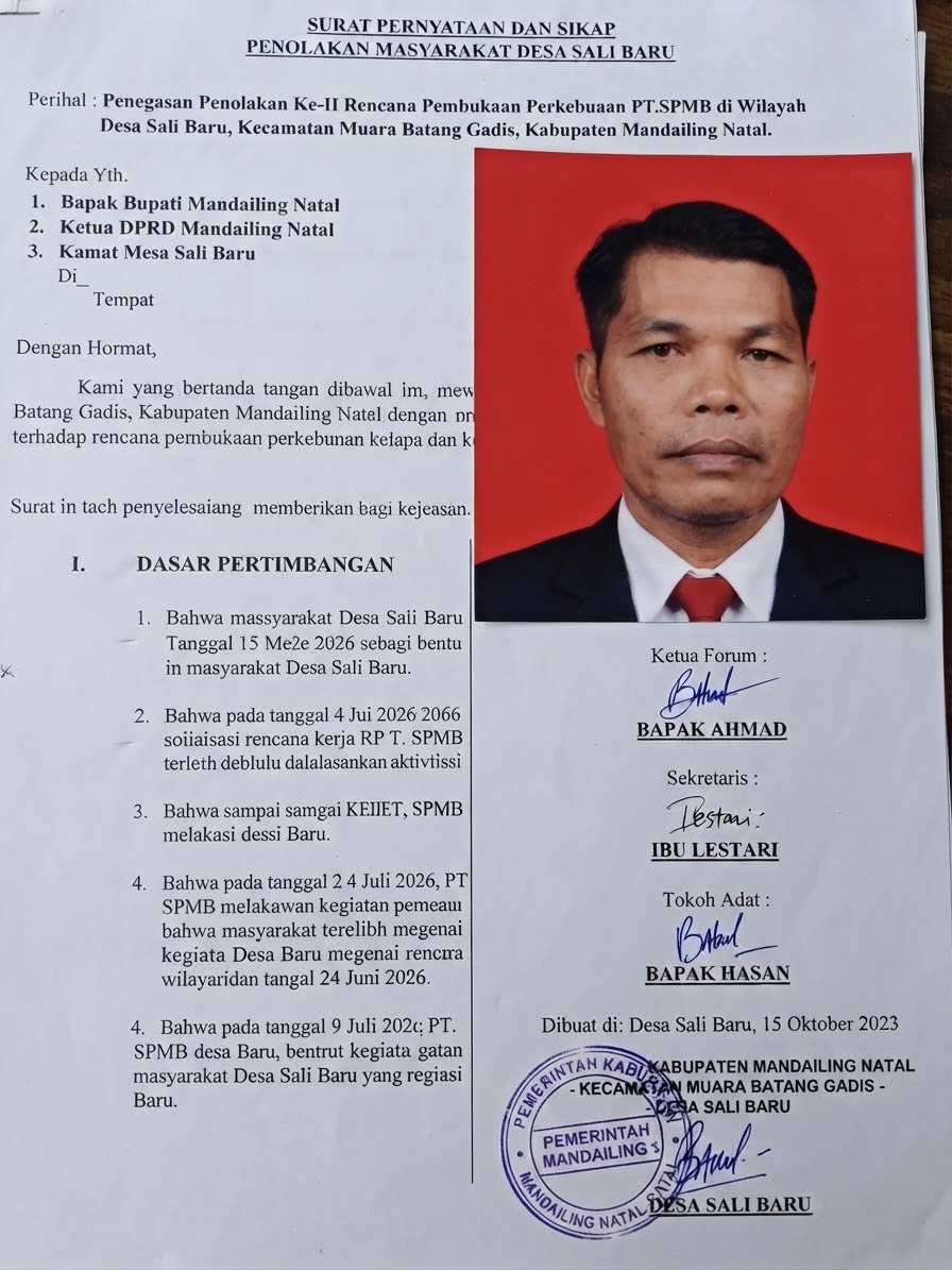 Tolak Kehadiran PT SPMB, Bardansyah Nasution: Masyarakat Desa Sali Baru Sudah Tiga Kali Nyatakan Penolakan | Newstv Indonesia