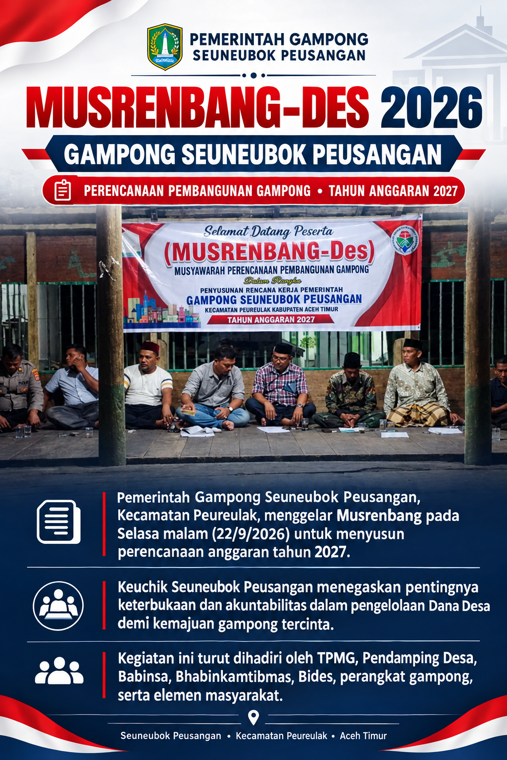 Transparansi Anggaran Jadi Fokus Utama Musrenbang Gampong Seuneubok Peusangan Tahun 2027 | Newstv Indonesia