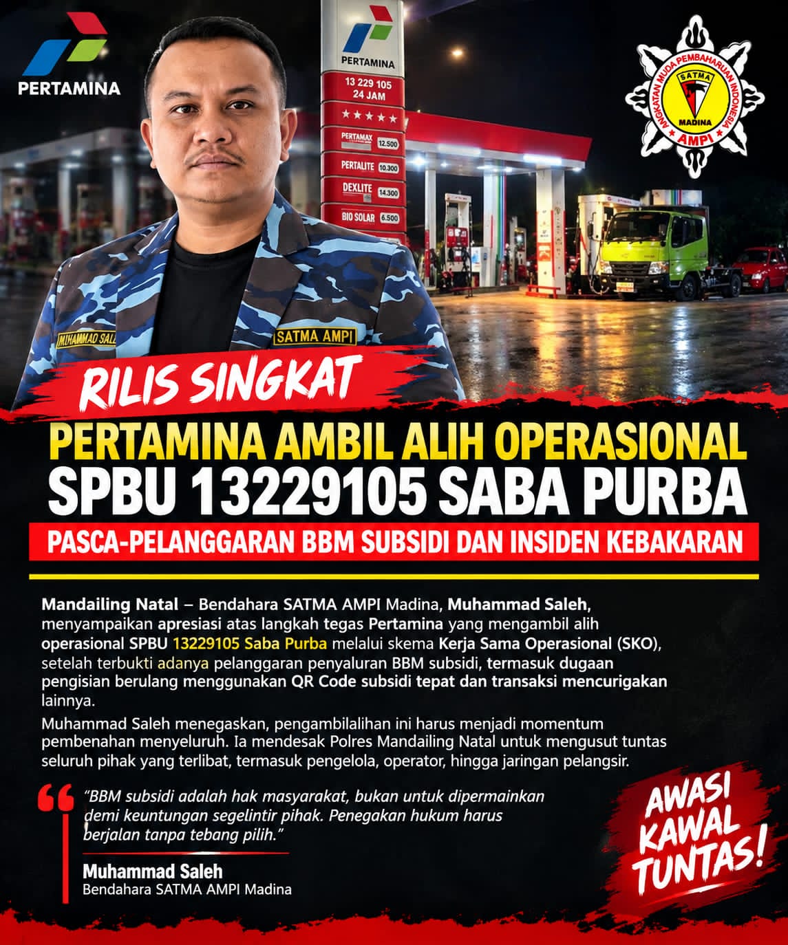 Dugaan Permainan BBM Subsidi di SPBU Saba Purba, Satma Ampi Madina Desak Pengelola Turut Diperiksa | Newstv Indonesia