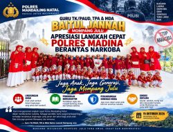 Guru TK/Paud, TPA dan MDA Baitul Jannah Mompang Julu Apreseasi Langkah Cepat Polres Madina Berantas Narkoba