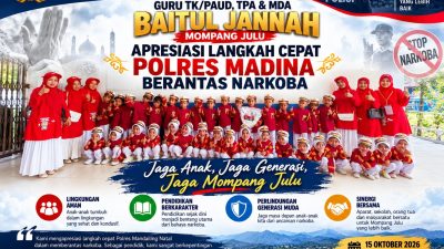 Guru TK/Paud, TPA dan MDA Baitul Jannah Mompang Julu Apreseasi Langkah Cepat Polres Madina Berantas Narkoba | Newstv Indonesia