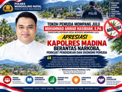 Tokoh Pemuda Mompang Julu M Anwar Hasibuan,SPd Apreseasi Kapolres Madina Berantas Narkoba, Perkuat Pendidikan dan Ekonomi Pemuda