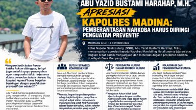 Ketua NNB Abu Yazid Bustami Harahap M.H Apreseasi Kapolres Madina Pemberantasan Narkoba Diiringi Penguatan Preventif | Newstv Indonesia