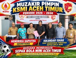 Muzakir Nahkodai KSMI Aceh Timur, Hendrika Saputra Sekretaris dan Iskandar Ishak Bendahara